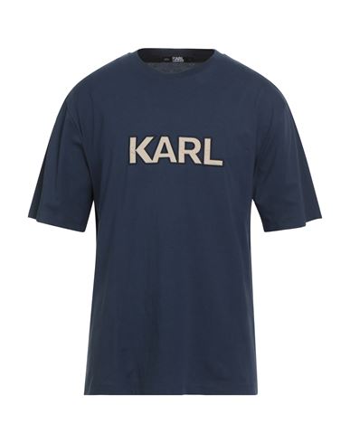 Karl Lagerfeld Man T-shirt Navy Size M Organic Cotton