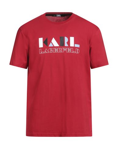 Karl Lagerfeld Man T-shirt Red Size L Organic Cotton