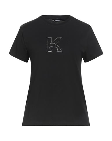 Karl Lagerfeld Woman T-shirt Black Size M Cotton