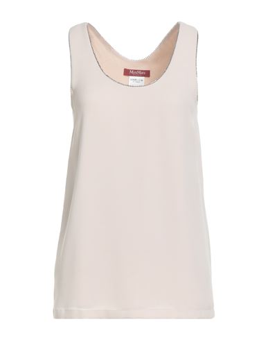 Max Mara Studio Woman Top Beige Size 8 Triacetate, Polyester