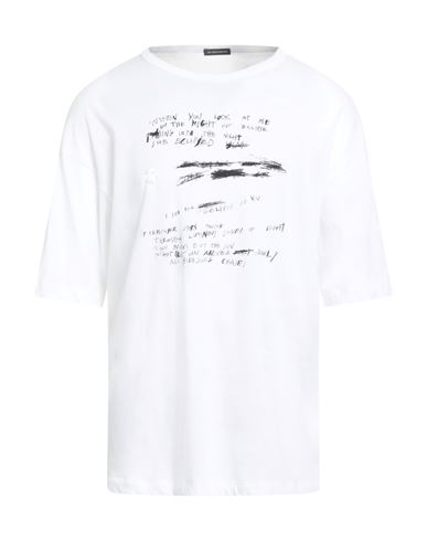 Ann Demeulemeester Man T-shirt White Size L Cotton