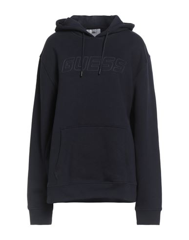 Guess Woman Sweatshirt Navy Size S Cotton, Polyester