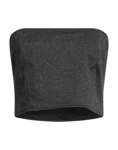 Haveone Woman Top Charcoal Size M Viscose, Polyester, Elastane In Gray