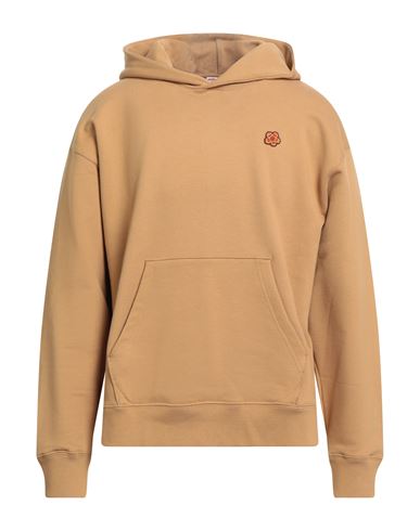 Kenzo Man Sweatshirt Camel Size M Cotton, Elastane In Nude