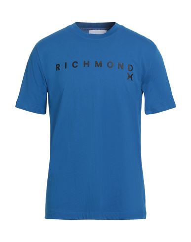 Richmond X Man T-shirt Bright Blue Size M Cotton In Blue