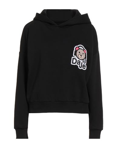 Daje . Not Only In Paris Woman Sweatshirt Black Size S Cotton, Polyester In Black