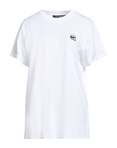 Karl Lagerfeld Woman T-shirt White Size L Cotton