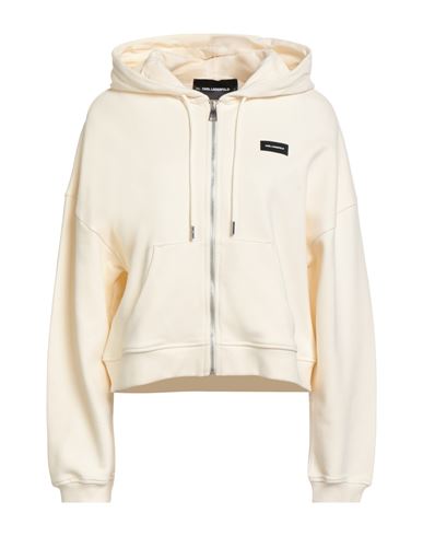 Karl Lagerfeld Woman Sweatshirt Cream Size S Cotton