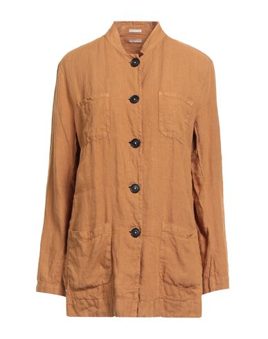 Massimo Alba Woman Shirt Camel Size L Linen