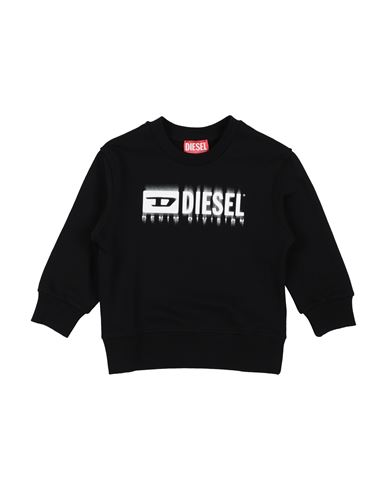 Diesel Toddler Boy Sweatshirt Black Size 4 Cotton, Elastane In Multi