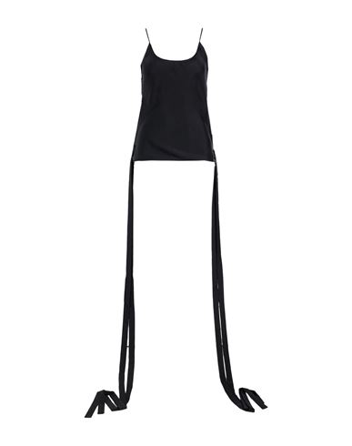 Ann Demeulemeester Woman Top Black Size 10 Silk In Black