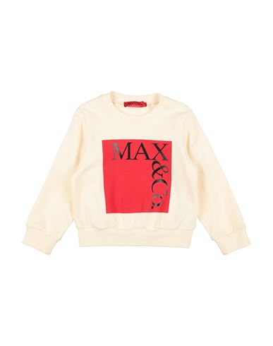 Max & Co . Toddler Girl Sweatshirt Ivory Size 6 Cotton, Elastane In Neutral