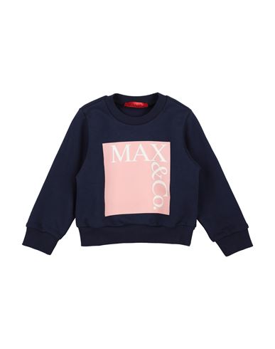 Max & Co . Toddler Girl Sweatshirt Navy Size 6 Cotton, Elastane In Blue