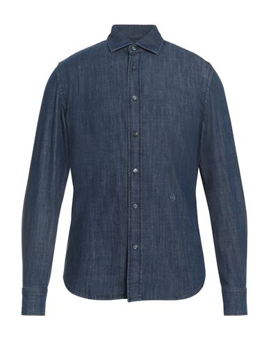 Jacob Cohёn Man Denim Shirt Blue Size Xl Cotton In Blue