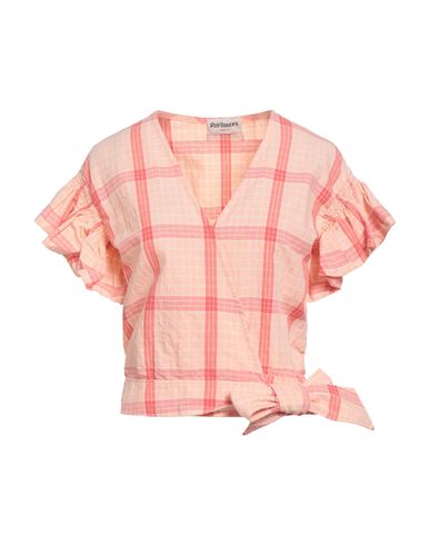 Roy Rogers Roÿ Roger's Woman Top Salmon Pink Size S Cotton, Linen In Pink