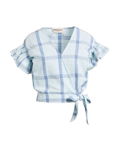 Roy Rogers Roÿ Roger's Woman Top Sky Blue Size S Cotton, Linen In Blue