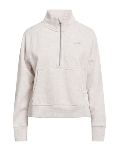 Dkny Sport Woman Sweatshirt Beige Size M Cotton, Polyester