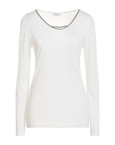 Brunello Cucinelli Woman Sweater Cream Size Xl Cashmere, Silk In White