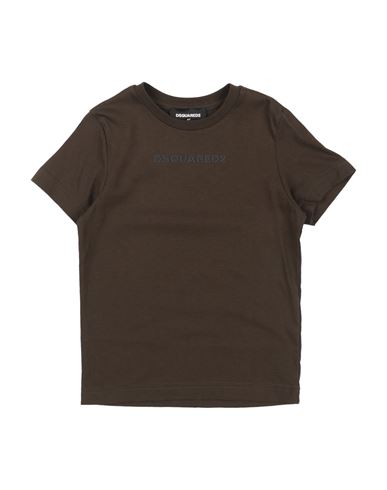 Dsquared2 Toddler Boy T-shirt Military Green Size 6 Cotton In Black