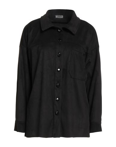 More By Siste's Woman Shirt Black Size M Polyester, Elastane