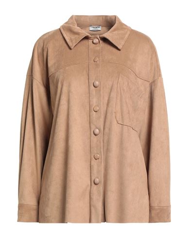 More By Siste's Woman Shirt Camel Size M Polyester, Elastane