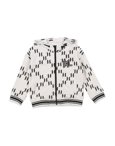 Karl Lagerfeld Toddler Boy Sweatshirt Off White Size 4 Cotton In White