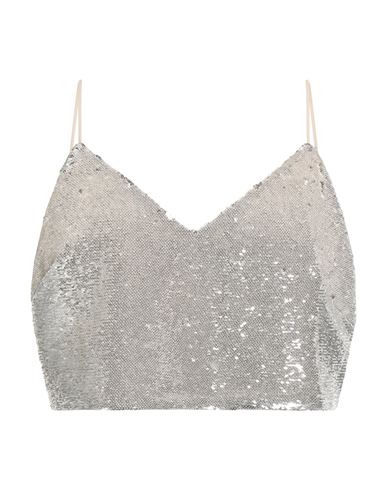 Ballantyne Woman Top Silver Size 8 Polyester In Silver