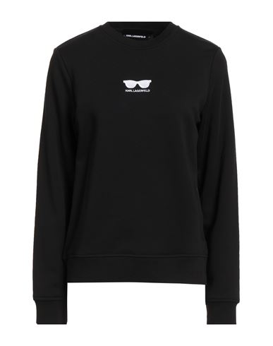 Karl Lagerfeld Woman Sweatshirt Black Size L Organic Cotton