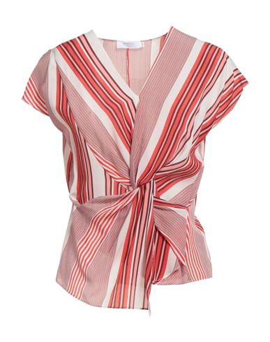 Barba Napoli Woman Top Coral Size 4 Silk In Red