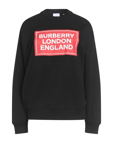 Burberry Woman Sweatshirt Black Size L Cotton, Polyester