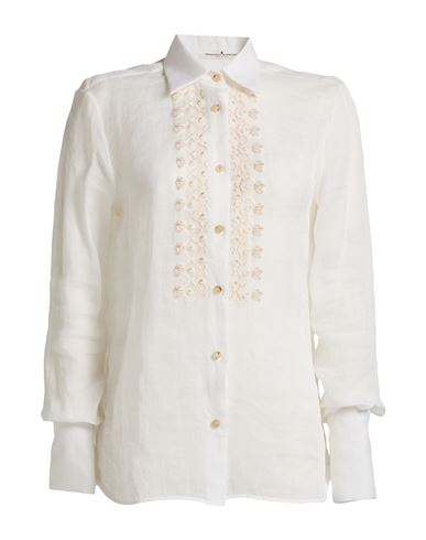 Ermanno Scervino Woman Shirt White Size 6 Ramie, Viscose, Polyester In White
