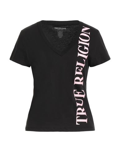 True Religion Woman T-shirt Black Size L Cotton In Black