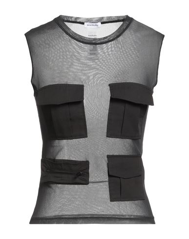 Acne Studios Woman Top Black Size M Nylon, Cotton