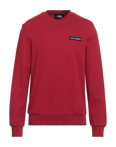 Karl Lagerfeld Man Sweatshirt Red Size L Organic Cotton In Red