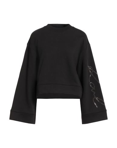 Karl Lagerfeld Woman Sweatshirt Black Size M Cotton, Polyester