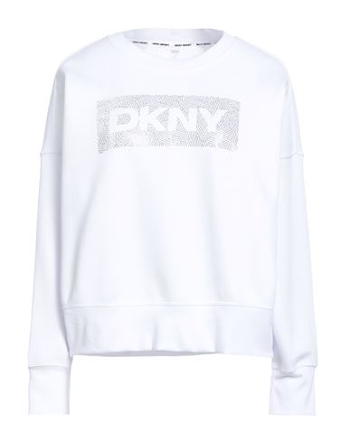Dkny Woman Sweatshirt White Size S Cotton, Polyester