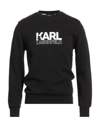 Karl Lagerfeld Man Sweatshirt Black Size Xs Organic Cotton In Animal Print
