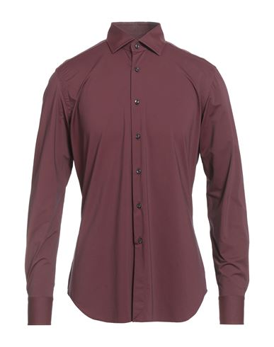 Xacus Man Shirt Burgundy Size 15 ¾ Polyamide, Elastane In Red