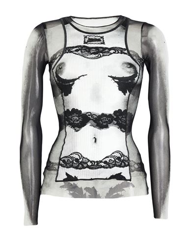 Jean Paul Gaultier Woman Top Grey Size L Polyamide