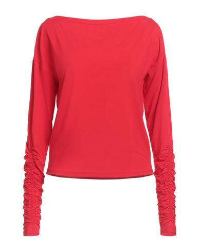 Patrizia Pepe Woman T-shirt Red Size 3 Viscose, Elastane In Red