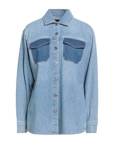 Karl Lagerfeld Woman Denim Shirt Blue Size S Cotton, Polyester