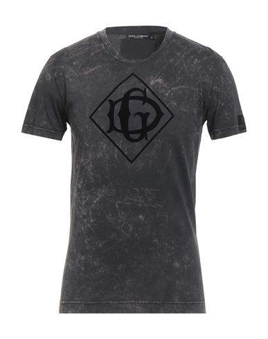 Dolce & Gabbana Man T-shirt Black Size 46 Cotton In Black