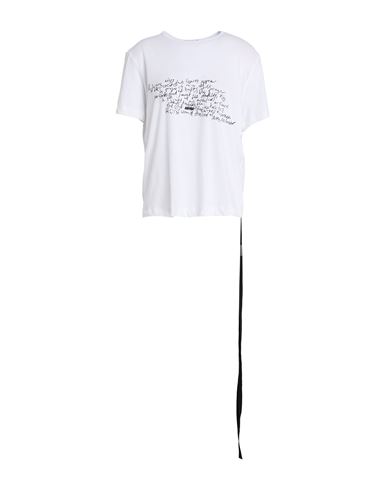 Ann Demeulemeester Woman T-shirt White Size L Cotton In White