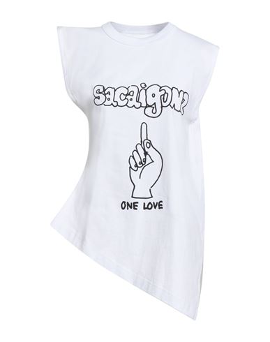 Sacai Graphic-print Asymmetric Top