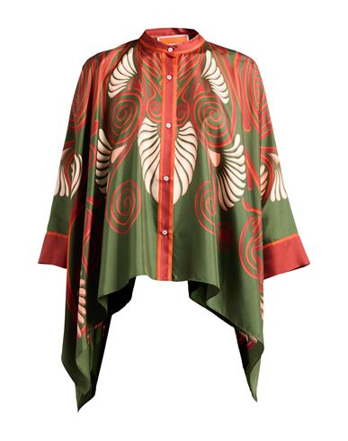 La Doublej La Double J Woman Shirt Military Green Size L Silk In Green