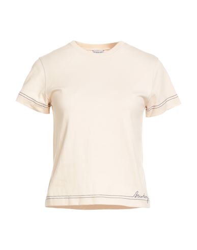 Burberry Prorsum Woman T-shirt Beige Size Xs Cotton, Elastane In Brown
