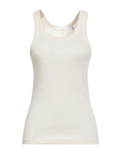 Helmut Lang Woman Tank Top Cream Size M Pima Cotton, Modal