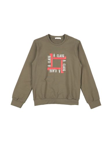 Alviero Martini 1a Classe Junior Toddler Boy Sweatshirt Military Green Size 6 Cotton, Elastane In Green