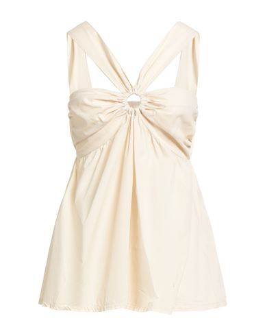 Vicolo Woman Top Cream Size M Cotton In White