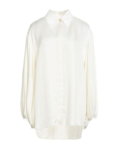 Khaite Woman Shirt Ivory Size 4 Cupro In White
